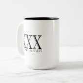 XXX Mijn programma is Sexy Coffee-Mok Tweekleurige Koffiemok (Voorkant links)