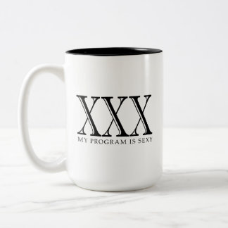 XXX Mijn programma is Sexy Coffee-Mok Tweekleurige Koffiemok