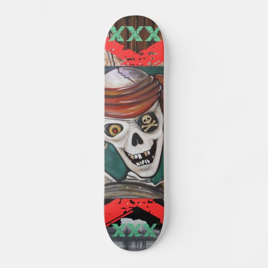 XXX Skeleton Pirate Skateboard (Voorkant)