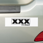 XXX tot Bumpersticker bij overlijden (Op auto)