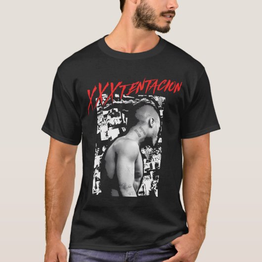 xxxtentacion collage zwart t-shirt (Voorkant)