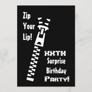 xxxxx SURPRISE Birthday Party Invitation Sjabloon Kaart