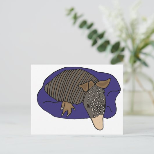 XY-Baby Armadillo op een proefontwerp Briefkaart (Staand voorkant)
