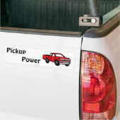 XY - Fun Red Pickup Truck Design Bumpersticker (Op Truck)