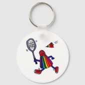 XY- Funny Badminton Birdie Cartoon Sleutelhanger (Voorkant)