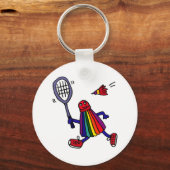 XY- Funny Badminton Birdie Cartoon Sleutelhanger (Voorkant)
