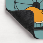 XY- Funny Hamster op een oefenwielsatire Muismat (Hoek)