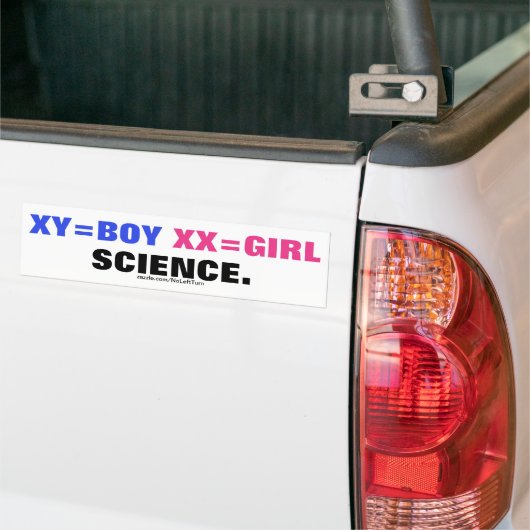 XY=Jongen XX=Meisje Is Wetenschap Bumpersticker (Op Truck)