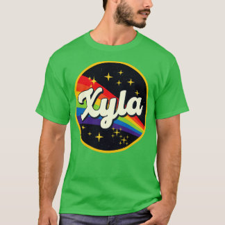 Xyla regenboog in ruimte  stijl t-shirt