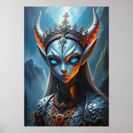 Xylanthia de Gehoornde Oracle - Gotische Donkere F Poster