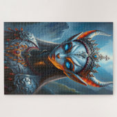 Xylanthia het Gehoornde Orakel - Dark Fantasy Elf Legpuzzel (Horizontaal)