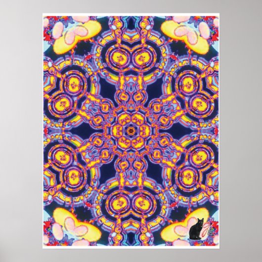 Xylem Kinetische Collage Kaleidoscoop Poster (Voorkant)