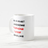 xylofonspeler, geweldige koffiemok (Voorkant links)