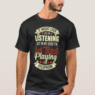 Xylofoon Muziekinstrument Noten Speler Glockenspi T-shirt