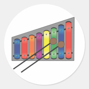 xylofoon ronde sticker