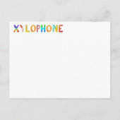 Xylofoonkaart Briefkaart (Achterkant)