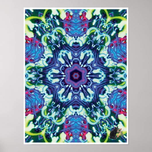 Xyloid Kinetic Collage Kaleidoscoop Poster (Voorkant)