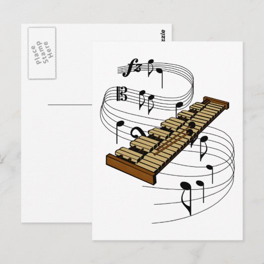Xylophone Briefkaart (Voorkant / Achterkant)