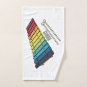 Xylophone cartoon illustratie bad handdoek (Handdoek)