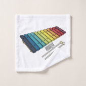 Xylophone cartoon illustratie bad handdoek (Wasdoekje)