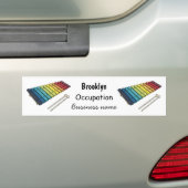 Xylophone cartoon illustratie bumpersticker (Op auto)