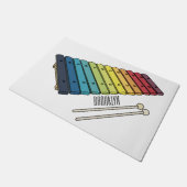 Xylophone cartoon illustratie deurmat (Schuin)
