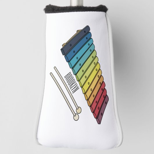 Xylophone cartoon illustratie golfheadcover (Draai 90)