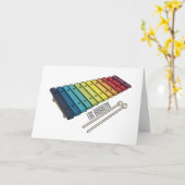 Xylophone cartoon illustratie kaart (Gele Bloem)