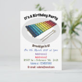 Xylophone cartoon illustratie kaart (Staand voorkant)