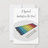 Xylophone cartoon illustratie kaart (Achterkant)