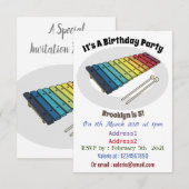 Xylophone cartoon illustratie kaart (Voorkant / Achterkant)