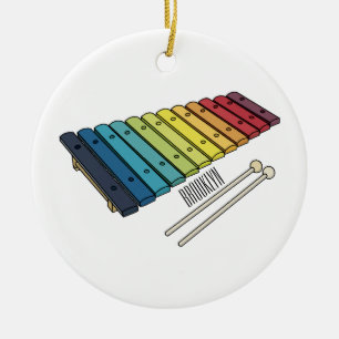 Xylophone cartoon illustratie keramisch ornament