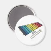 Xylophone cartoon illustratie magneet (Voorkant / Achterkant)