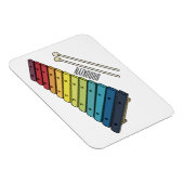 Xylophone cartoon illustratie magneet (Rechterzijde)