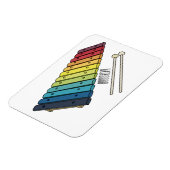 Xylophone cartoon illustratie magneet (Linkerzijde)