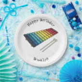 Xylophone cartoon illustratie papieren bordje (Feest)