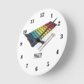 Xylophone cartoon illustratie ronde klok (Hoek)