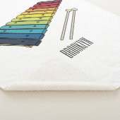 Xylophone cartoon illustratie sherpa deken (3/4)