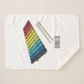 Xylophone cartoon illustratie sherpa deken (Voorkant (horizontaal))