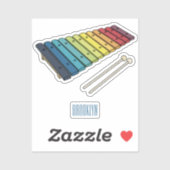 Xylophone cartoon illustratie sticker (Vel)