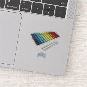 Xylophone cartoon illustratie sticker
