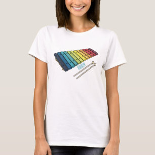 Xylophone cartoon illustratie t-shirt