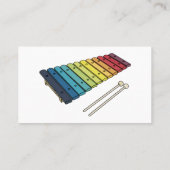 Xylophone cartoon illustratie visitekaartje (Achterkant)