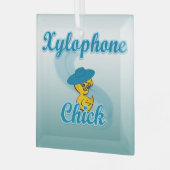 Xylophone Chick #3 Glas Ornament (Voorkant links)