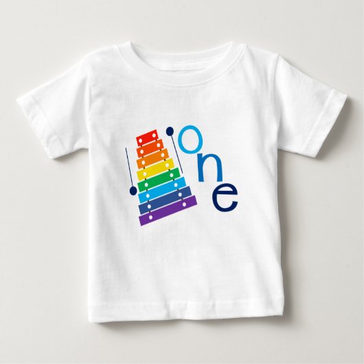 Xylophone eerste verjaardag shirt (Voorkant)