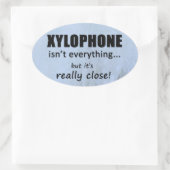 Xylophone is niet alles ovaal Sticker (Tas)