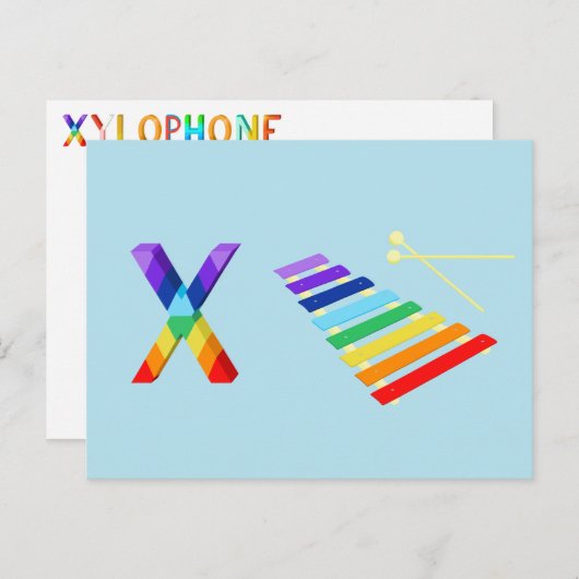 Xylophone Kaart (Voorkant / Achterkant)