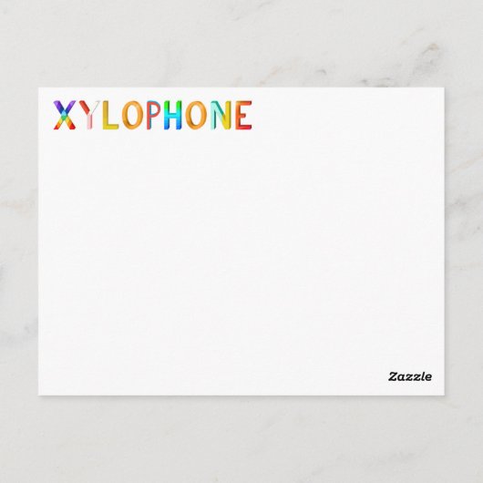 Xylophone Kaart (Achterkant)