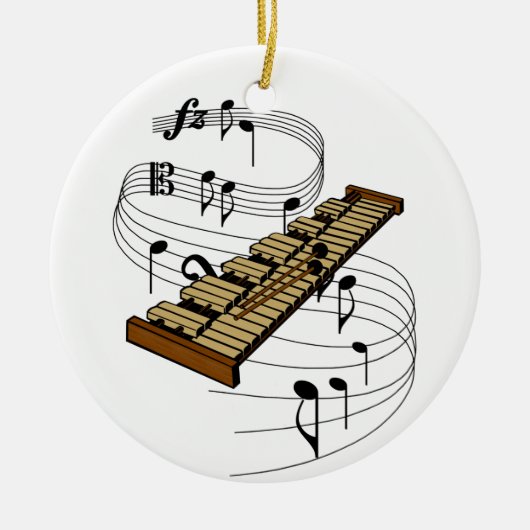 Xylophone Keramisch Ornament (Voorkant)