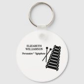 XYLOPHONE Klasse van 2026 Marching Band Sleutelhan Sleutelhanger (Achterkant)